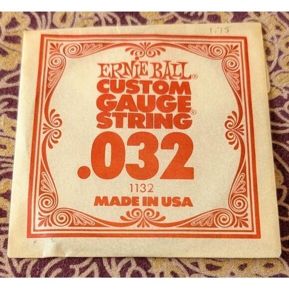 Ernie Ball Custom Gauge Single Guitar String .032 - 1132 Made in USA - Picture 1 of 2